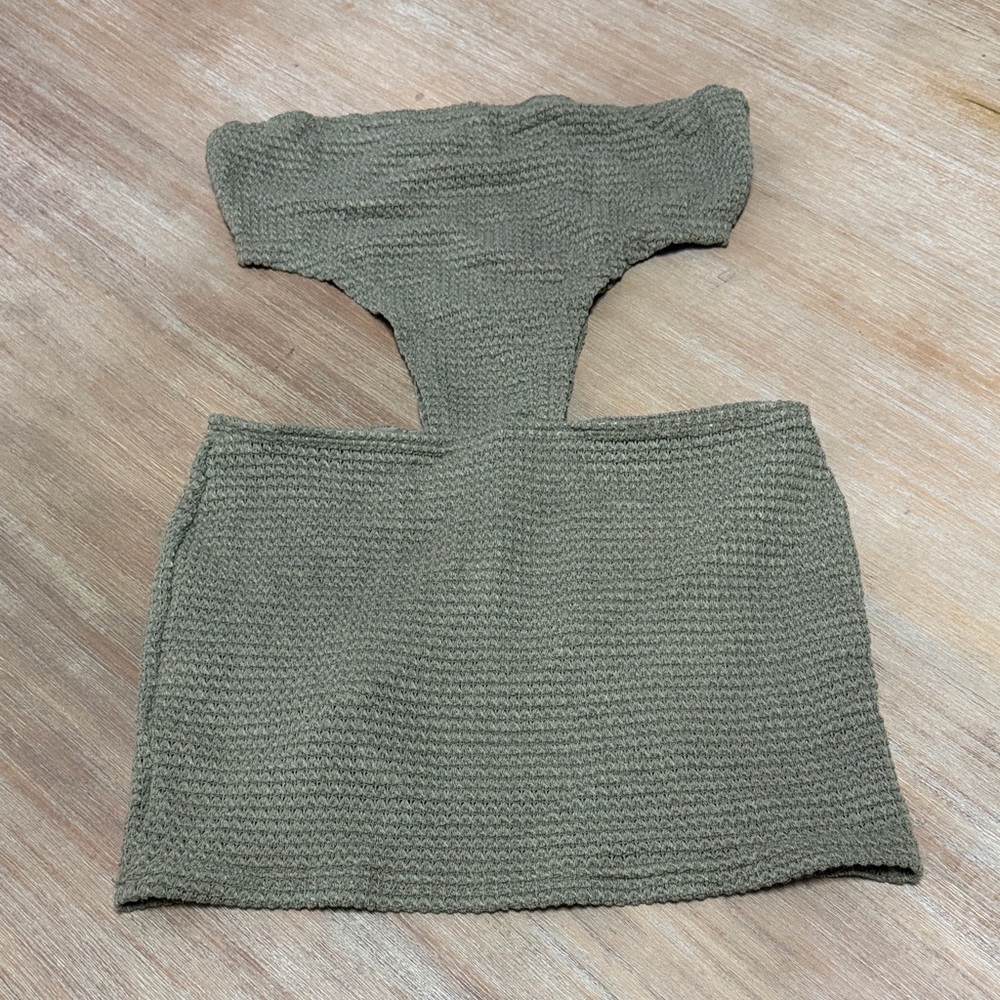 Olive Green Knit‎ Two-Piece Set